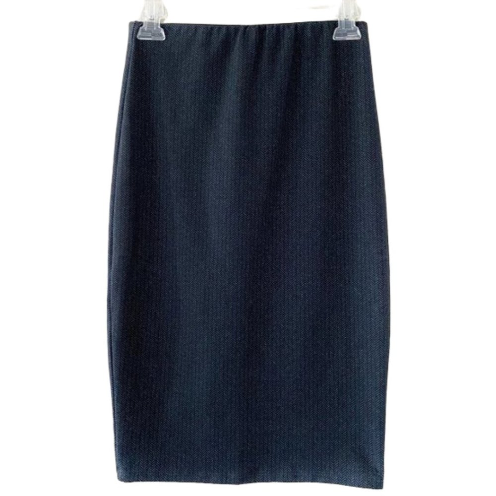 MATTY M Gray Herringbone Pencil Skirt EUC